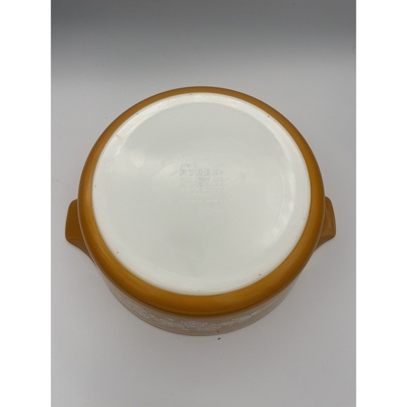 Vintage 70s PYREX 475-B Butterfly Gold 2.5 QT Casserole Dish W/ Glass Lid - Picture 11 of 11